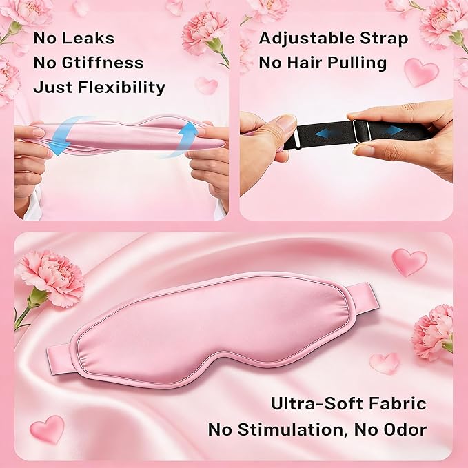 Mothers Day Gifts for Women, Ice Eye Pack for Self Care Gifts, Cooling Eye Gel Sleep Mask for Puffy Eyes - Fsa Eligible Items Hsa, Perfect Birthday Gifts for Mom (Pink)
