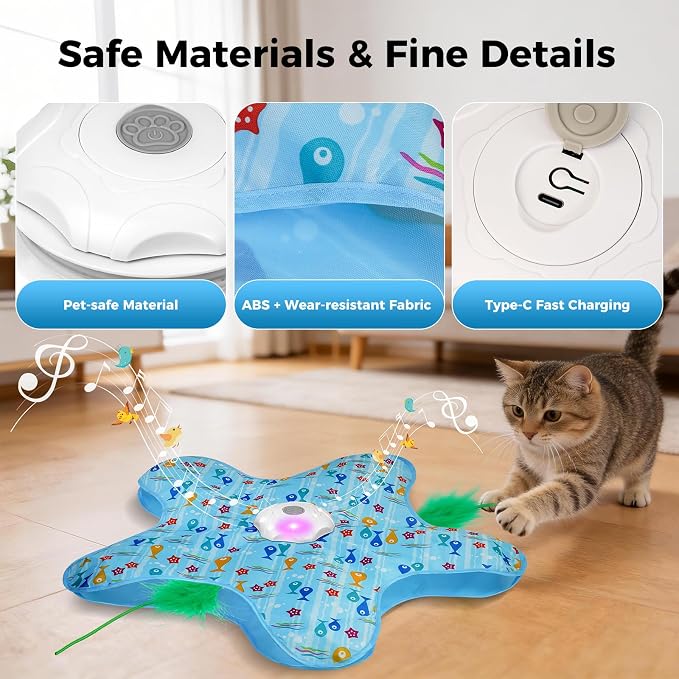 Interactive Cat Toy - Hide and Seek Automatic Cat Toys for indoor cats