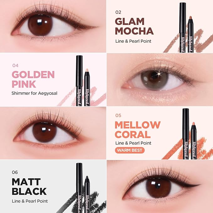 lilybyred Starry Eyes Am9 to Pm9 Gel Eyeliner | Korean Gel Eyeliner, Intense Color Payoff, Creamy Formula, Easy Blending, Built-in Sharpener, Smudge-Proof, Long-Lasting, 0.017 oz. (17 Sheer Pink)