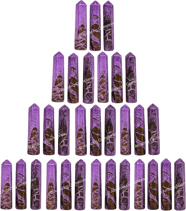 Amazing Gemstone Crystal Points Bulk Healing Crystals & Stones - Premium Single Terminated Healing Wand Point Bulk Crystals for Crafts, Crystal Grid, DIY Work