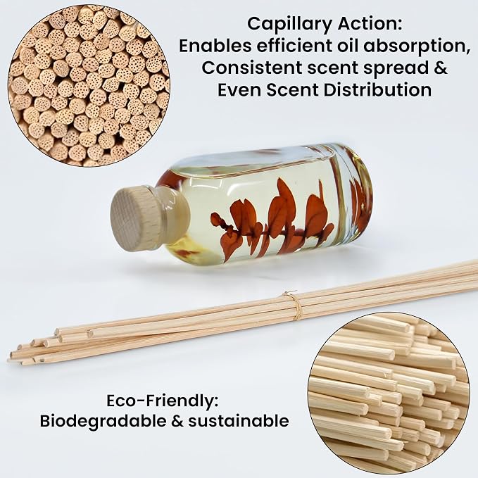 Urban Naturals Bay Rum & Sandalwood Reed Diffuser Scent Sticks Gift Set | Powdery Bay Rum, Sandalwood, Earthy Patchouli & Musk | A Bold, Spicy, Masculine Scent | Smells Like an Old Time Barber Shop