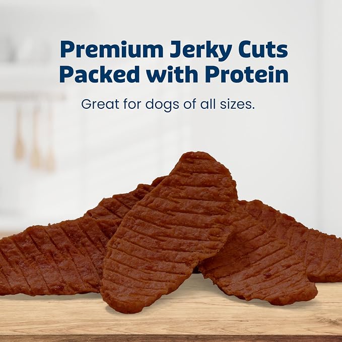 Blue Buffalo True Chews Premium Jerky Cuts Steak Dog Treats, 30 oz | Chicken-Free Recipe, Real Steak First, Made in the USA, No Artificial Preservatives