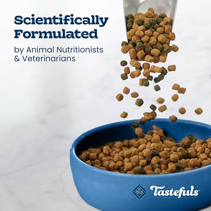 Blue Buffalo Tastefuls Salmon Adult Indoor Dry Cat Food, 7 lb | Salmon & Brown Rice Recipe, Antioxidant-Rich LifeSource Bits, No Corn, Wheat, or Soy