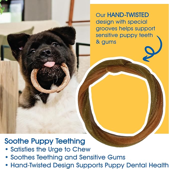 N-Bone Puppy Teething Rings Taste of Texas Chicken Fajitas Flavor 3 Count (Pack of 2)