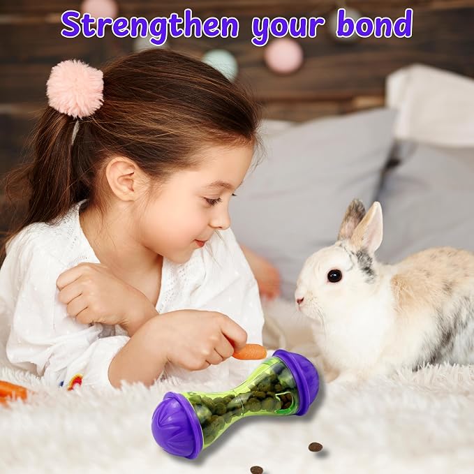 Ferret Treat Ball Interactive Toy Balls for Small Animal, Enrichment Toys Ferrets Dry Food Ball for Ferrets Guinea Pig Rat Chinchilla Hedgehog Bunny, Pet Ferret Accessories (L, Bone)