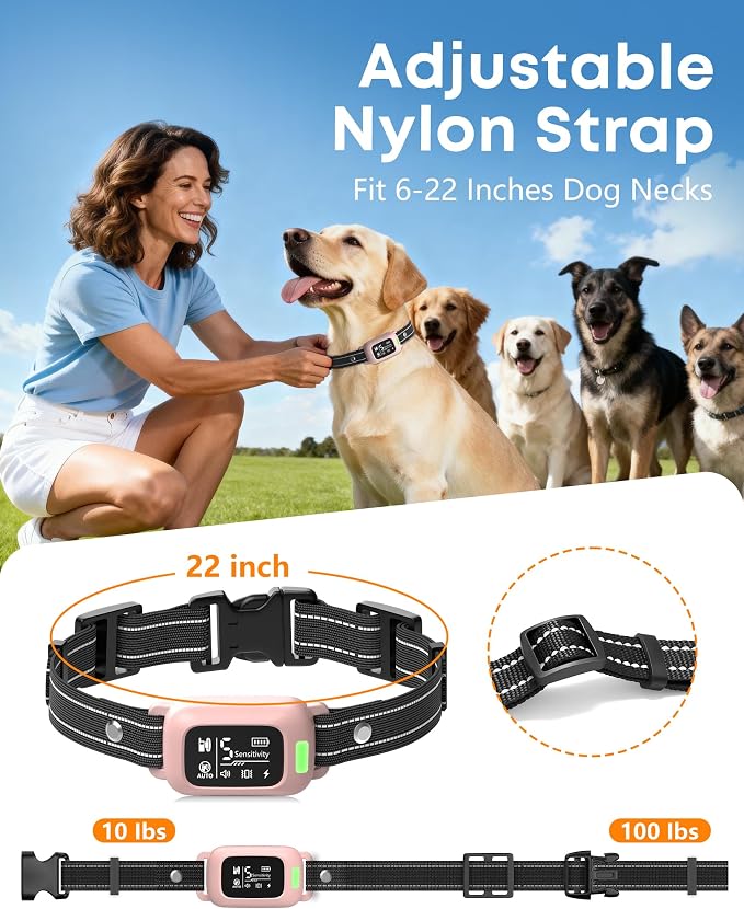 2-in-1 Dog Bark Collar & Training Collar with Remote, 4500FT Range