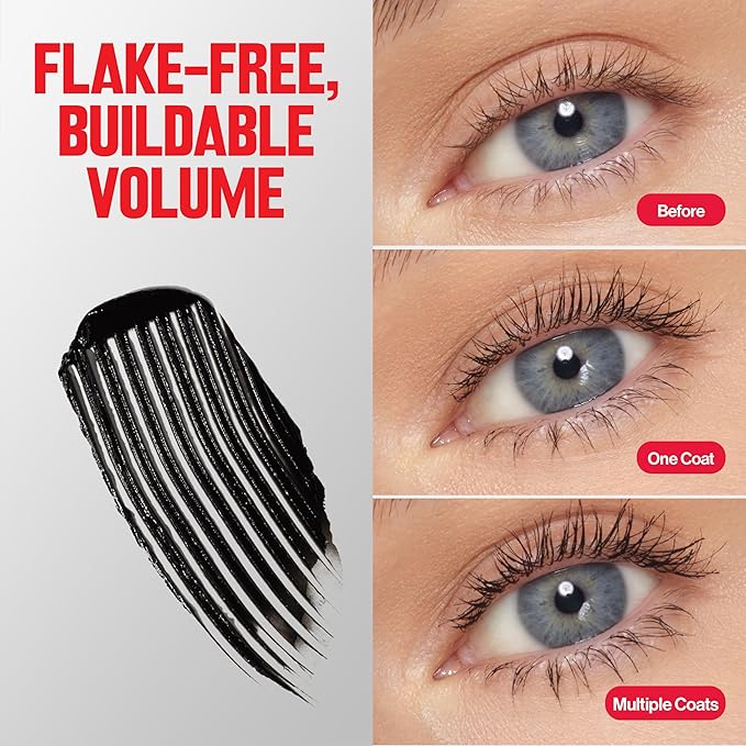 Revlon ColorStay Full Time Waterproof Mascara, Volumizing Eye Makeup, 24 Hour Wear, Smudge-Proof, Flake-Proof, 411 Blackest Black, Waterproof