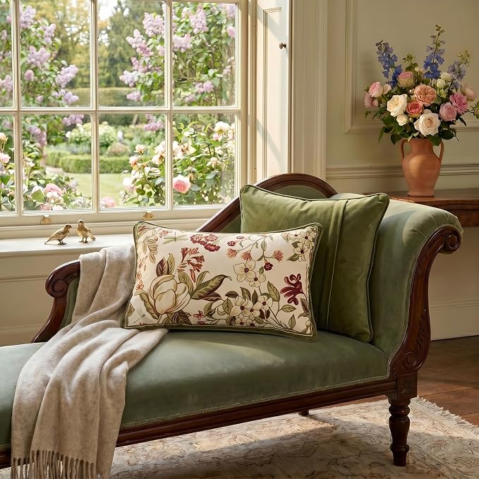 Designer Vintage Velvet Throw Pillow Cover,20"x12"-Grace A | Pillow Cover,Concealed Zipper Design,Dragonfly Pattern,Sofas,Bedroom,Living Room,Lounge Chairs,All Season Home Decor
