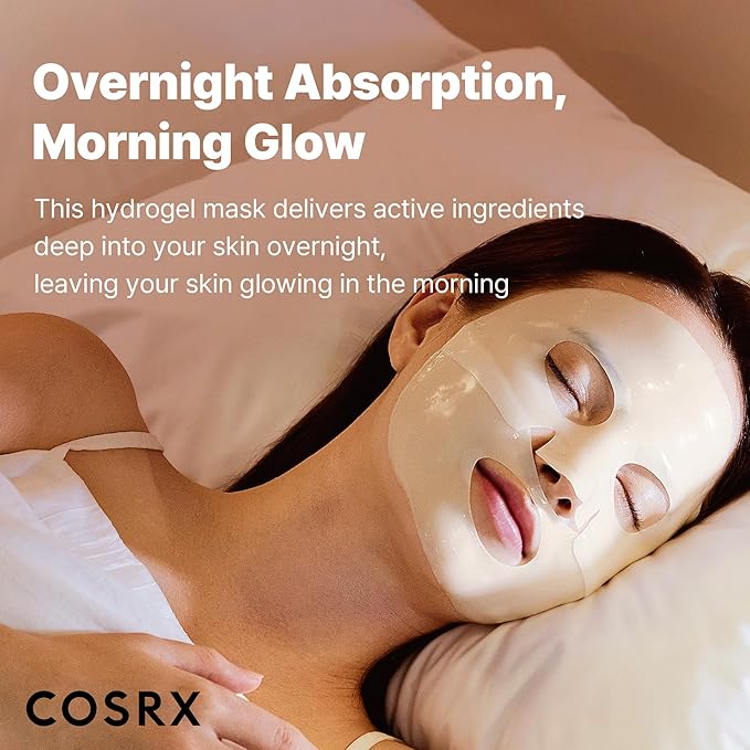 COSRX The Alpha-Arbutin Discoloration Care Hydrogel Face Masks Skincare 1 EA, Collagen Face Mask, Travel Essentials, Overnight Face Mask, Korean SkinCare