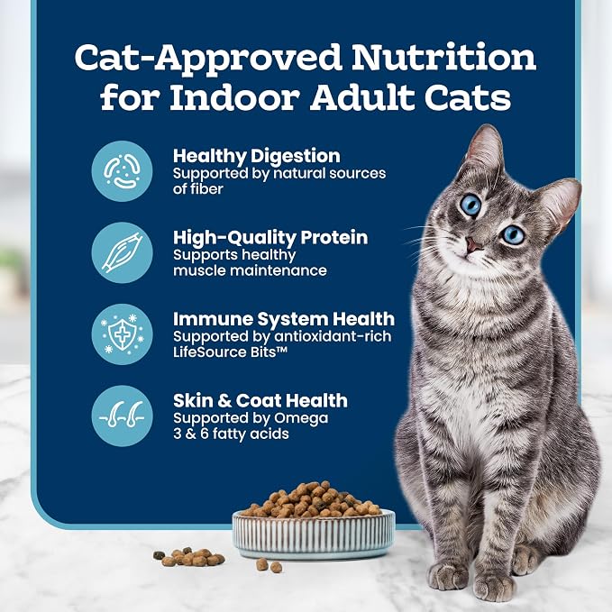 Blue Buffalo Tastefuls Chicken Adult Sensitive Stomach Dry Cat Food, 7 lb | Chicken Recipe, Antioxidant-Rich LifeSource Bits, No Corn, Wheat, or Soy