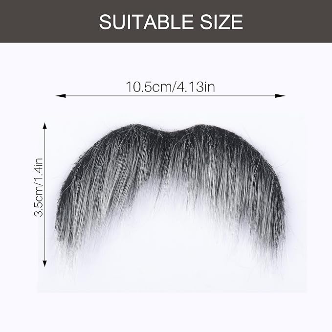 Fake Mustache for Men Classic Halloween Self Adhesive Fake Beard Novelty Stick On Fake Mustaches