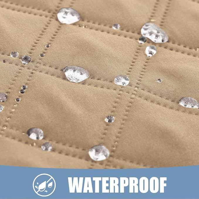 Smiry Waterproof Reversible Pet Couch Covers for Dogs | Pet Friendly, Soft Fabric, Washable Sofa Furniture Protector for Dogs Cat Kids, Checkered (40"x80", Camel/Beige)