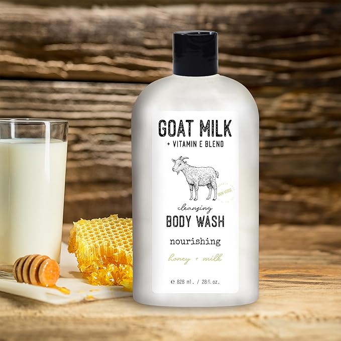Skin Verse Cleansing Body Wash Set, Honey + Vitamin C, Goat Milk + Vitamin E, Two 28 fl. oz | Home and Body Co