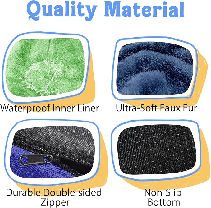 Waterproof Orthopedic XL Dog Bed for Large and Extra Large Dogs | Egg Crate Foam, 4-Sided Bolster Support, Waterproof Liner, Non-Slip Bottom, Machine Washable Cover, 42 x 30 Inch