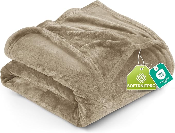 Utopia Bedding Ultra Soft Fleece Bed Blanket Twin Size Camel (60x80 Inches) | Microfiber Plush Warm Lightweight Breathable Cozy Blanket Anti-Static, All Season Use, Gift for Women and Men