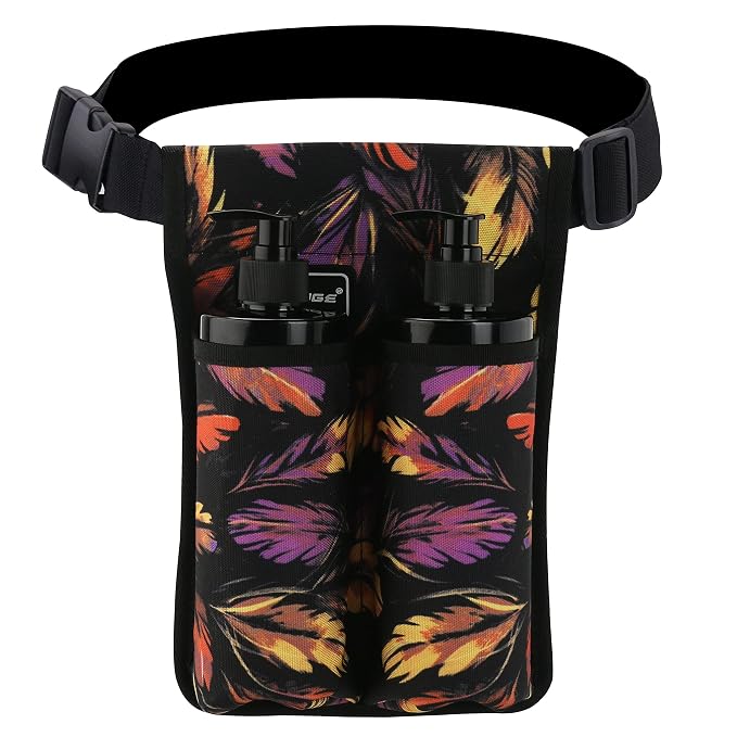 Tuhaoge Massage Bottle Bag Massage Oil Holster Lotion Holster Massage Therapist Massage Oil Holster Massage Lotion (TH2KD-YuMao-W)