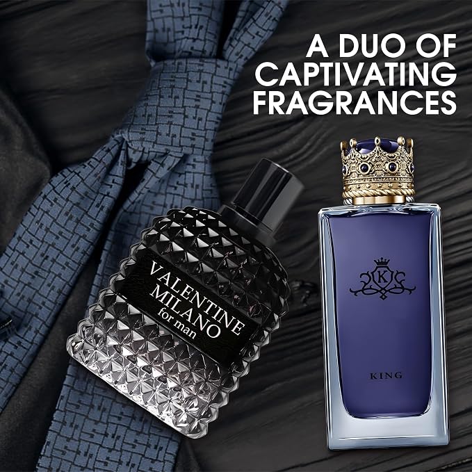 AFLUXE SavageExt/King 2PCS Eau De Toilette for Men-Fresh, Romantic Scent Perfume for Men 3.4 Fl Oz Each Mens Cologne For All Skin Daily Used