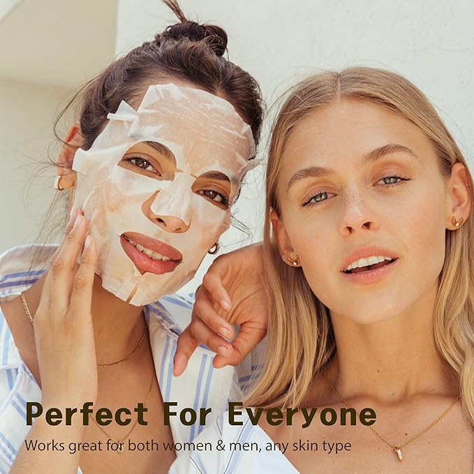Purederm Vegan Facial Sheet Masks Trio (12 Packs) – Face Masks Skincare for Dry, Dehydrated and Dull Skin