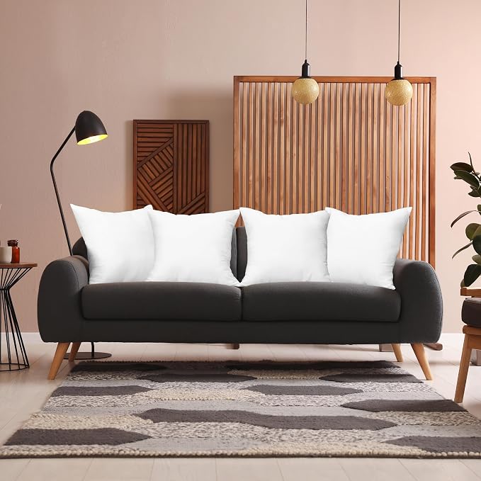 Utopia Bedding Throw Pillows, Decorative 17x17 Pillow Inserts, Set of 4 | Down alternative pillow insert with plush fluffy fill for beds sofas couches and chairs. Suitable for indoor outdoor use.