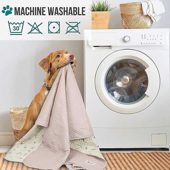 PetAmi Waterproof Couch Cover for Dog Nonslip Bed Sofa Blanket 102x82 Beige