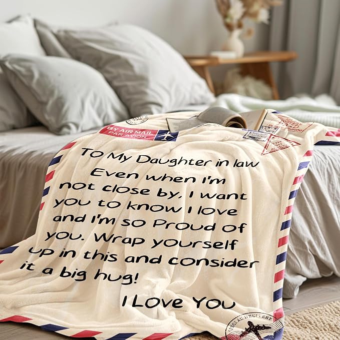 UFOORO Daughter in Law Gifts, Birthday Wedding Gifts from Mother in Law, Daughter in Law Christmas Birthday Gifts, Future Gift for Best Blanket Presents 55"x 70"