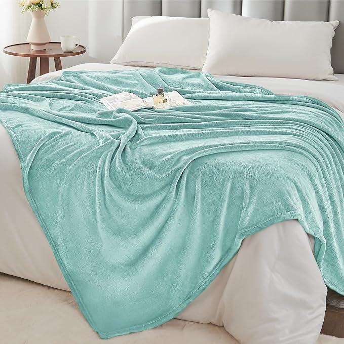 BEDELITE Fleece Blanket Soft Plush Twin Size Blanket Haze Blue 60"x80" | Ultra Soft Fleece, Plush Microfiber, Lightweight Warmth, All Season Comfort, Fade Resistant, Machine Washable, Couch Sofa Bed