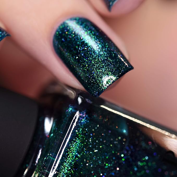 ILNP Riddle Me This - Deep Blue Holographic Shimmer Nail Polish