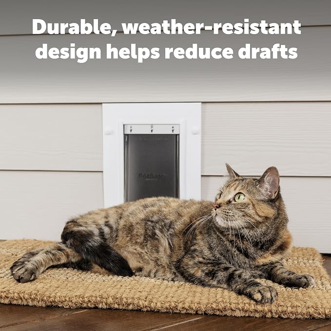 PetSafe Wall Entry Pet Door, Telescoping, Dogs up to 40 lb, Medium | Insulates Better Than Metal, Interior & Exterior Install, Weatherproof Double-Flap, DIY Telescoping Tunnel 4.75-7.25 in Walls