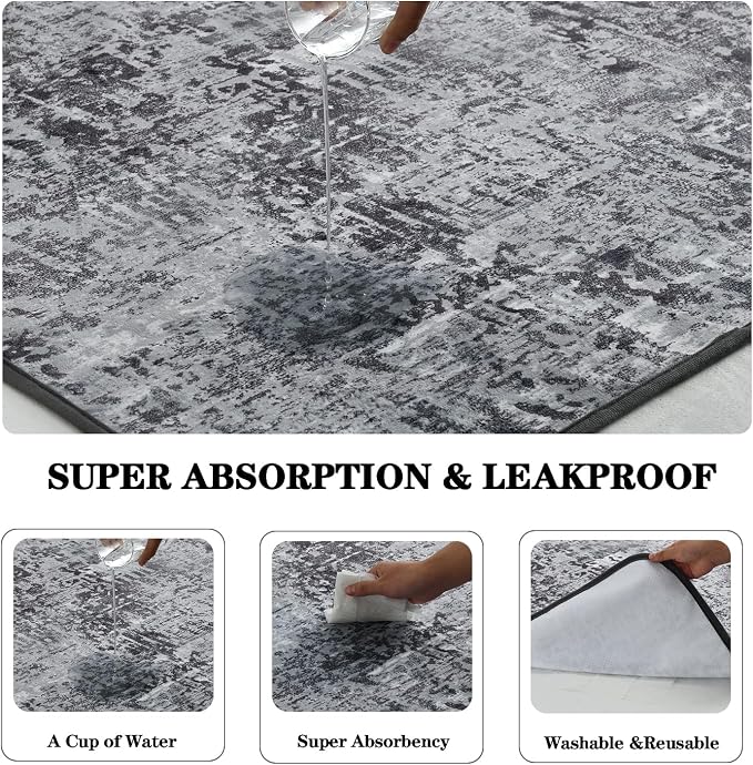Washable Pee Pads for Dogs, Reusable Puppy Pads 24"x 48" 2 Pack | Leak-Proof, Super Absorbent Potty Training Pads With Non-Slip Backing For Crates, Floor, Playpen, Whelping & Furniture