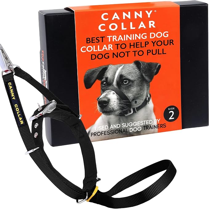 Canny Gentle No-Pull Dog Training Head Collar to Stop Pulling Black Size 2