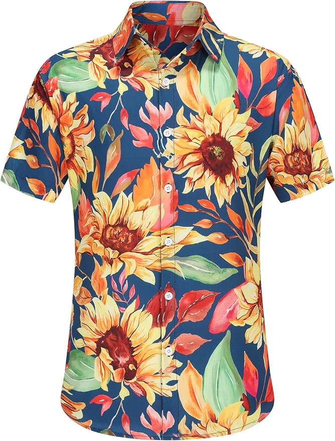 Dog Shirt Hawaiian, Pet Summer T-Shirts Dog Style Floral Breathable Cool Clothes Hawaiian Shirts Gifts for Owner and Pet Shirts are Sold Separately