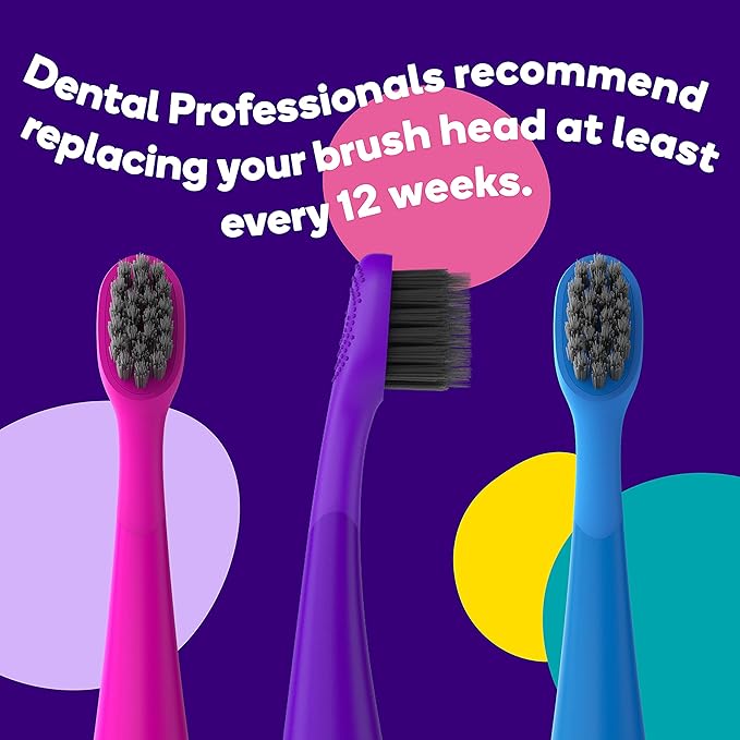 BURST Genuine Replacement Heads for Kids Electric Toothbrush (Pink/3 Pack) | Perfect Fit | Ultra Soft Bristles | 9 Months of Supply