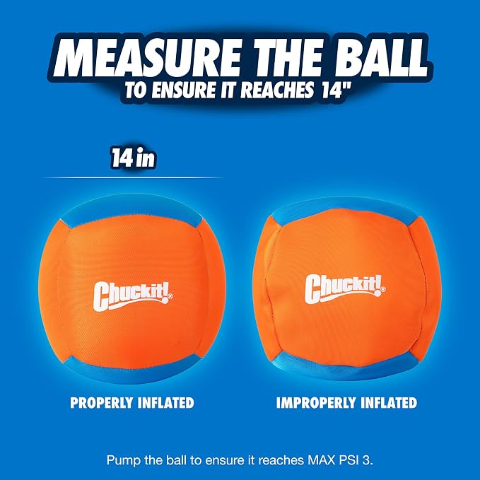 Chuckit! Big Air Fetch Ball Dog Toy, Herding Instincts, 14-in