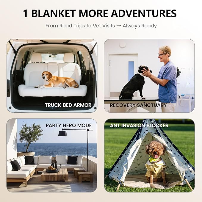 gogobunny 100% Double Sided Waterproof Dog Blanket Soft Pet Bed Cover Reversible Protect Furniture Couch Sofa Car for Puppy Cat (Dark Coffee/Light Coffee, 82x120 Inch (Pack of 1))