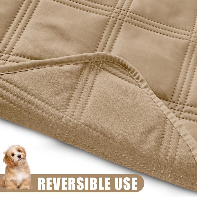 Smiry Waterproof Dog Bed Cover, Reversible Pet Blanket for Sofa Couch | Soft Washable Dog Blanket, Leakproof Couch Cover for Dogs Cats & Furniture Protection, 30x53, Camel/Camel