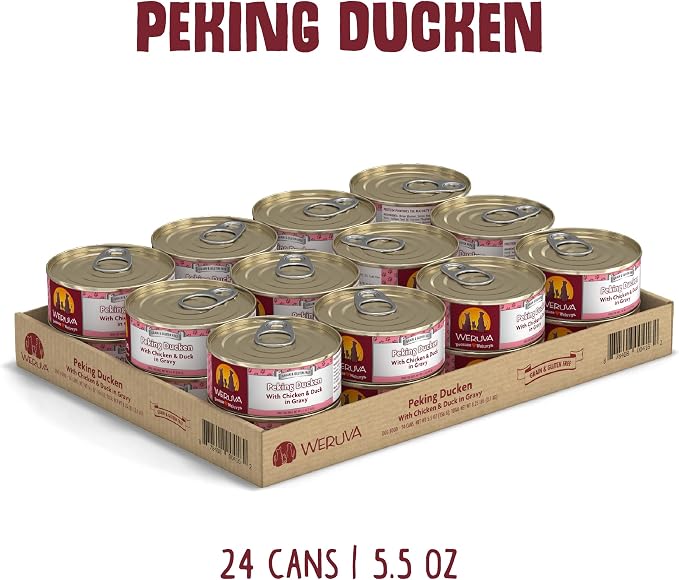 Weruva Classic Dog Food, Peking Ducken with Chicken & Duck in Gravy, 5.5oz Can (Pack of 24)