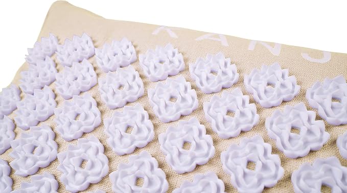 Kanjo Premium Unscented Acupressure Pillow - 100% Undyed Cotton Linen - Coconut Husk Fill - Relieves Back Pain and Neck Pain