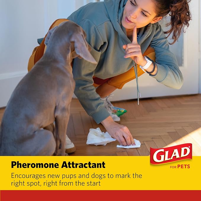 Glad for Pets Activated Carbon Training Pads, Anti-Microbial, 100 Count (Pack of 2)