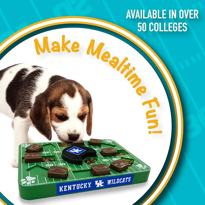 Pets First NCAA Kentucky Wildcats Puzzle Toy, Puzzle Treat Dog Toy, Interactive Dog Treat Toy, Dog Puzzle Feeding Slow Toy