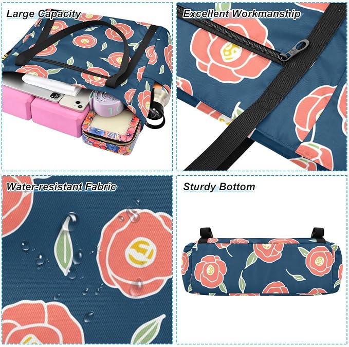 MCHIVER Yoga Bag for Women Men Large Yoga Mat Bag with Adjustable Strap Workout Bags Totes for Pilates Yoga Travel