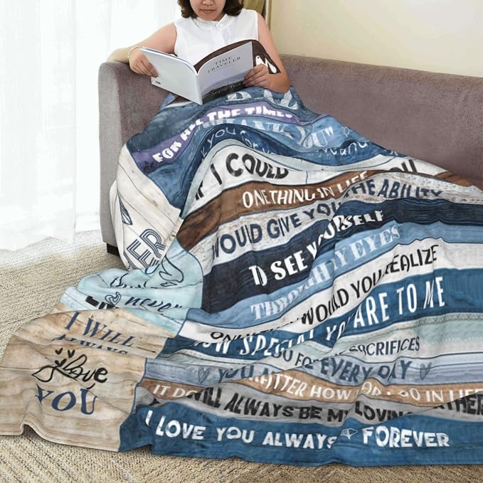 Gift for Dad from Daughter Son, Dear Dad Blanket for Father's Day, Throw Blankets Anniversary Birthday Super Soft Flannel Throw Blankets for Christmas Valentines Thanksgiving for Bed Sofa(60''x80'')