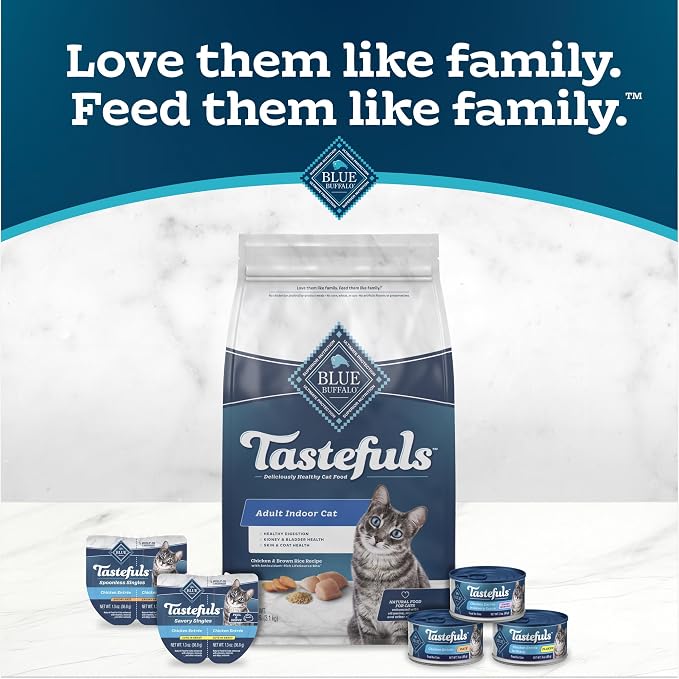 Blue Buffalo Tastefuls Chicken Paté Wet Cat Food, 3 oz, 4 ct | Real Chicken First, Paté Style, No Chicken By-Product, Corn, Wheat, or Soy