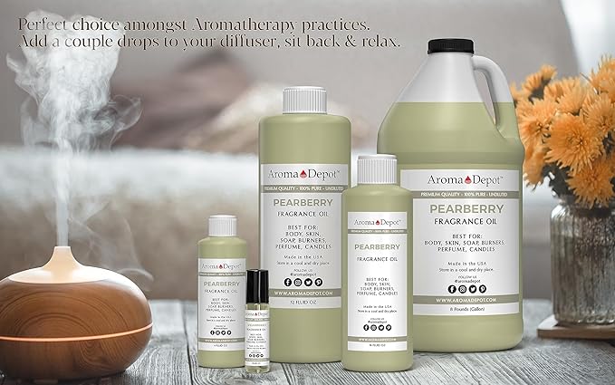 Aroma Depot 4oz Pearberry Perfume Oil for Making, Body Oil, Soap, Candle Making & Incense. Our Version is a Premium Quality Undiluted & Alcohol Free