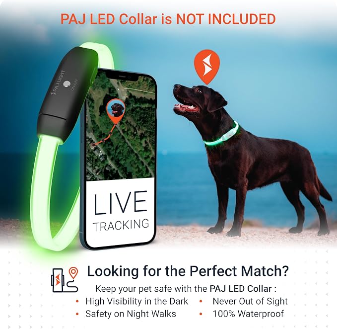 PAJ Dog GPS Tracker 3-Month Subscription Included, Real-time Pet Tracking