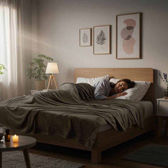Utopia Bedding Ultra Soft Fleece Bed Blanket King Size Brown (90x102 Inch) | Microfiber Plush Warm Lightweight Breathable Cozy Blanket Anti-Static, All Season Use, Gift for Women and Men