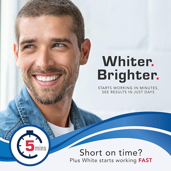 Plus White Speed Whitening Gel - Works in 5 Minutes - Professional Teeth Whitening w/Dentist Approved Ingredient (0.5 oz)