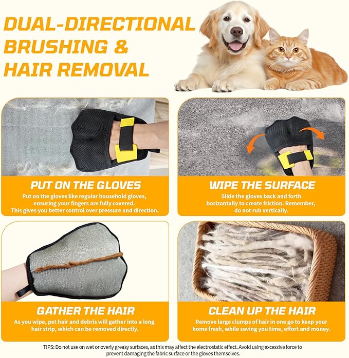 3-Pack Pet Hair Remover Carpet Rake, Dog Cat Hair Remover, Carpet Scraper | Pet Hair Removal Tool, Lint Remover, Carpet Brush, Rugs, Couch, Furniture, Car, Pet Towers, Carpet Clothes, Cat Beds
