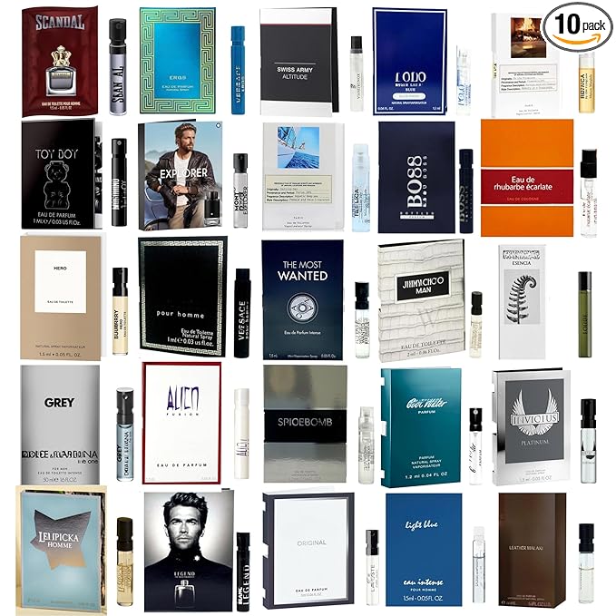 Infinite Scents Cologne Samples for Men - 10 Designer Fragrance Brands