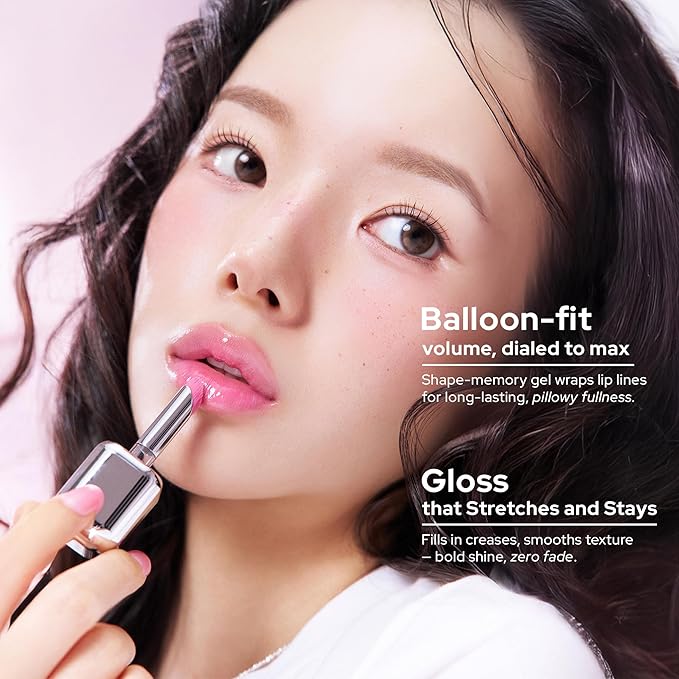 Unseen Balloon Tint, 9 Colors Set for All Skin Types. Buildable Color, Long Lasting Glossy Lip Stains, Lightweight Lip Gloss Make up (126 Red sky, 0.11 Ounce (Pack of 1))