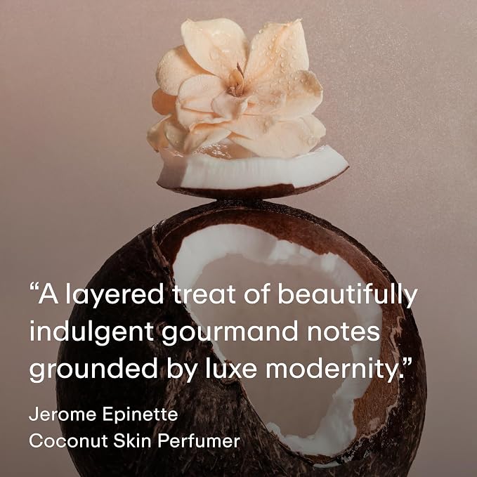 PHLUR Coconut Skin Body Mist, 8 Fl Oz – Hair and Body Perfume for Women, Body Spray with Fresh Coconut, Caramel, and White Florals with Sandalwood & Salted Amber Fragrance